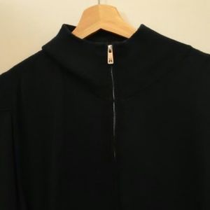 Like New Daniel Buchler XL Blue Wool/Cotton Blend Zip Sweater